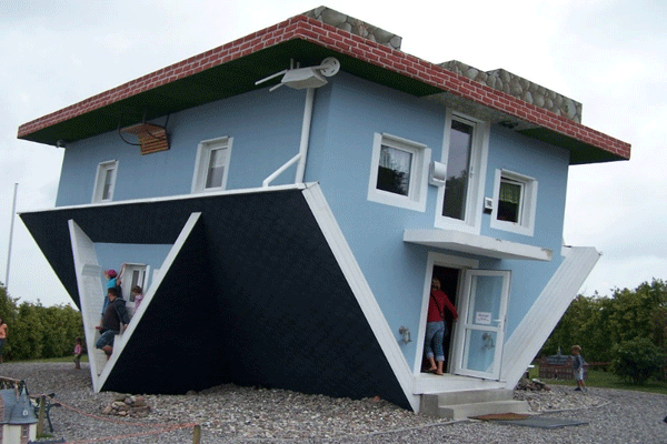 Upside Down House in Trassenheide, Germany