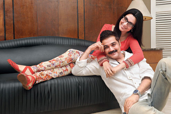 Prosenjit Chatterjee and his beautiful Arpita Chatterjee