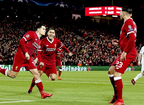 The Reds of Liverpool run riot with Seven goal win over Spartak Moscow to finish top of Group E in Champions League