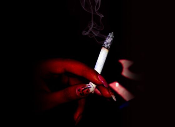 Scarlette Red in Smoke Rings