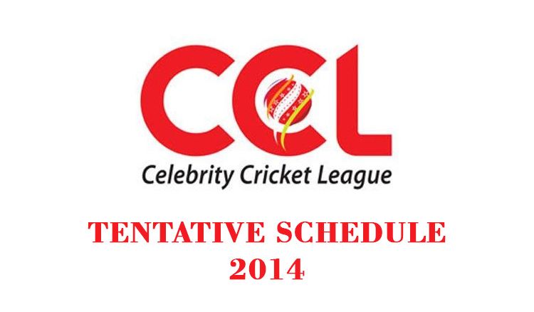 TENTATIVE SCHEDULE of Celebrity Cricket League 2014