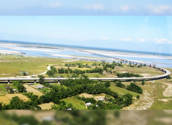 Longest road-rail Bridge in India