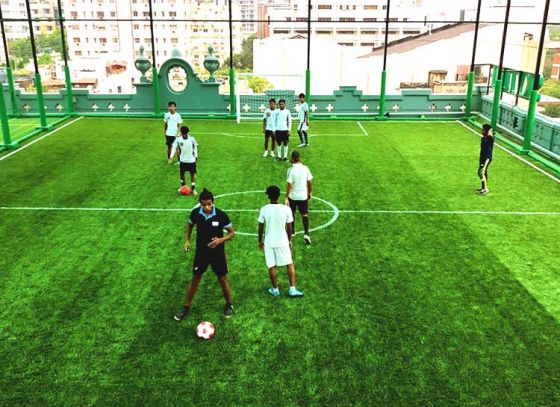 A Rooftop Sports Arena For A Game Of Football, Anyone?