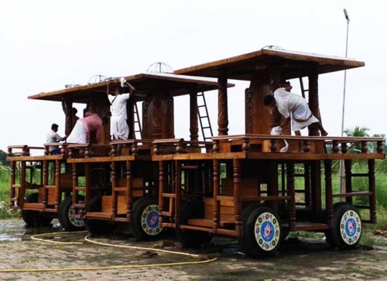 ISKCON Headquarters Mayapur Gets Final Touches for Rathyatra