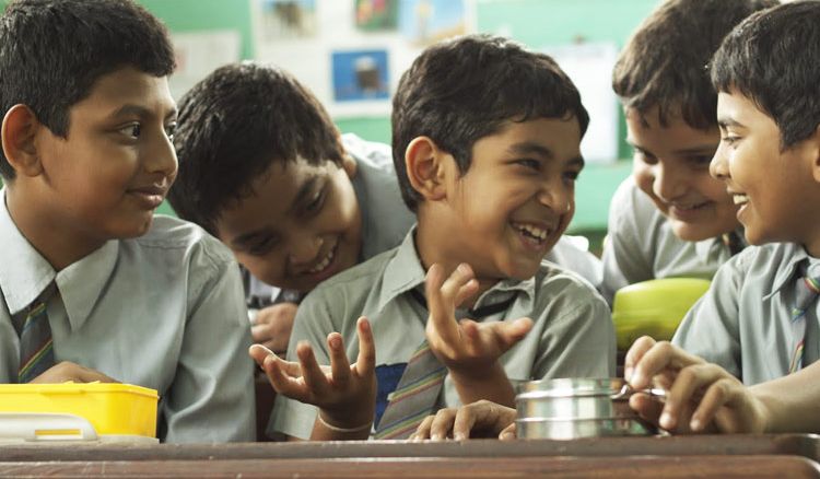 Interesting tiffin box and food makes them happy in tiffin time