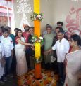 পুজোর বাদ্যি বাজল এস বি পার্কে