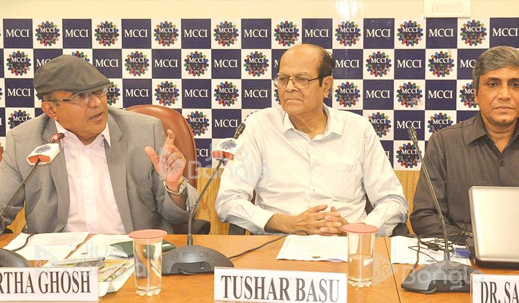 Prof. Partha Ghosh, International Strategy Expert;  Tushar Basu, chairman, HRD Standing Committee, MCCI &  Dr Saikat Maitra, Vice Chancellor, Maulana Abul Kalam Azad University of Technology - MAKAUT
