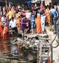 No chhath puja celebrations at Rabindra Sarobar