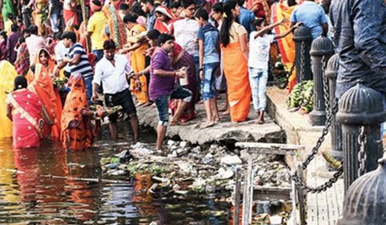 No chhath puja celebrations at Rabindra Sarobar