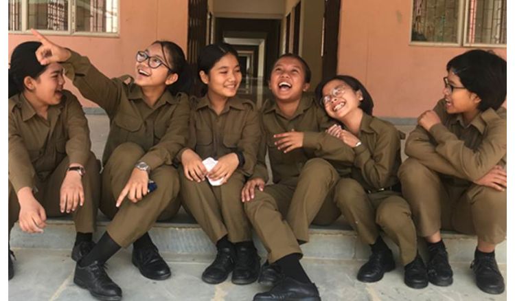 Girls are also allowed  for defence education in sainik school