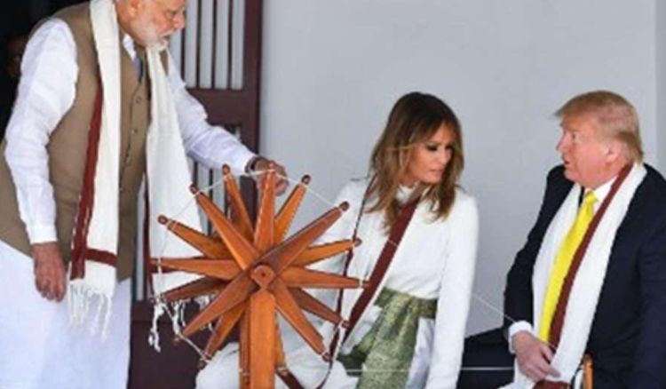 Trump visits Sabarmati Ashram