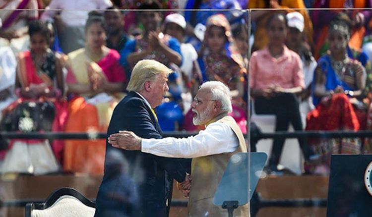 Modi welcomes Trump at Motera Stadium