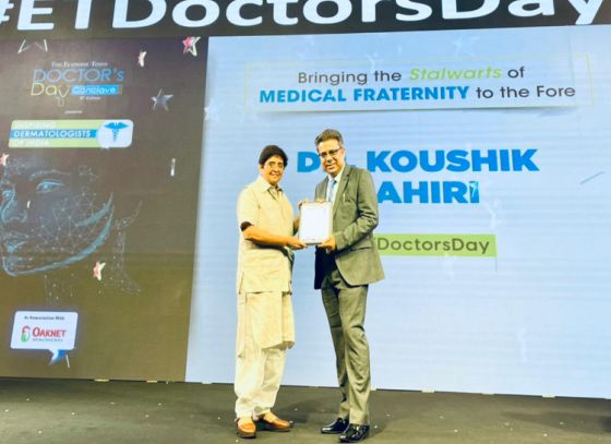 Dr. Kaushik Lahiri honored with 'Inspiring Dermatologist Award of India'