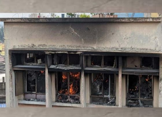 A terrible fire broke out at the government office on Central Avenue.