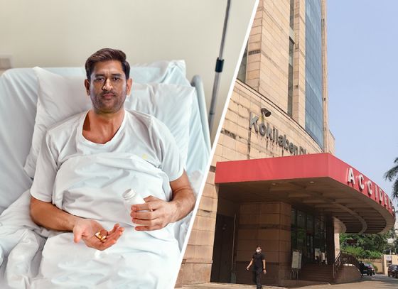 How is MS Dhoni now after undergoing knee surgery in Mumbai?