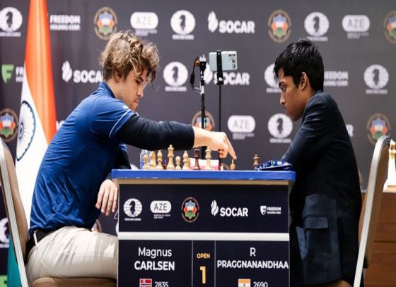 Magnus Carlsen defeated Praggnanandhaa in the 2023 Chess World Cup Final tiebreaker