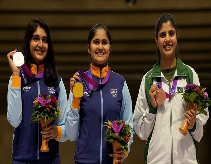 India Dominates Asian Games 2023: Shooters Strike Gold and Set Records