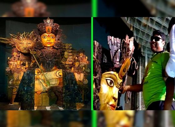 পাট শিল্পকে বাঁচিয়ে রাখার এক অভিনব ভাবনা এবারের দুর্গা পুজোর থিম!