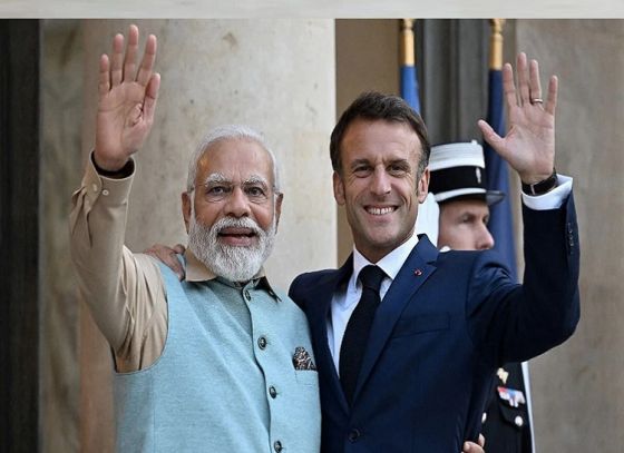French President Emmanuel Macron Arrives In India As Chief Guest for Republic Day Celebrations