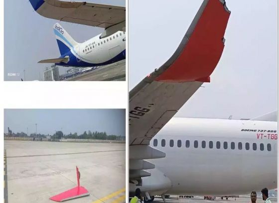 Collision At Kolkata Airport Runway Between IndiGo and Air India Planes, Damages Wingtips Of Both