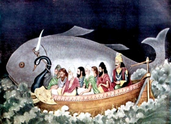 মহাপ্রলয়ের আগে ন্যূহকে স্বপ্নাদেশে ভগবান বিষ্ণু কী নির্দেশ দিয়েছিলেন?