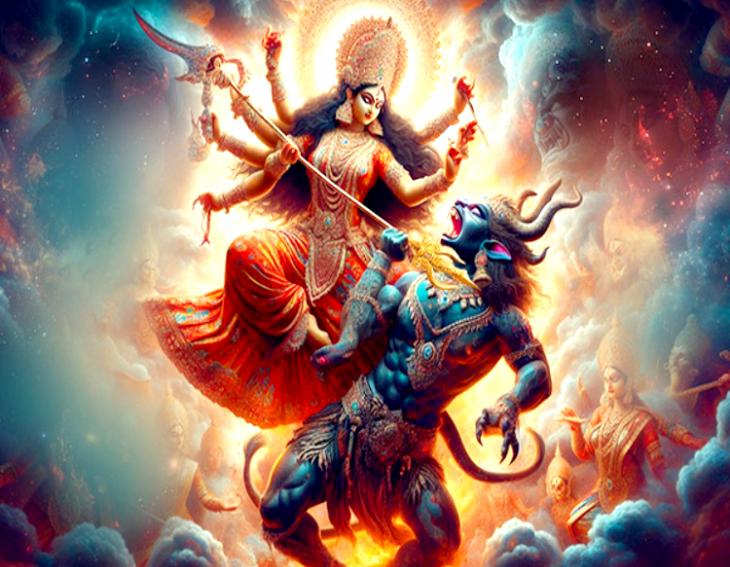ব্রহ্মা বিষ্ণু মহেশ্বর কীভাবে দেবী দুর্গার স্তব করেন?